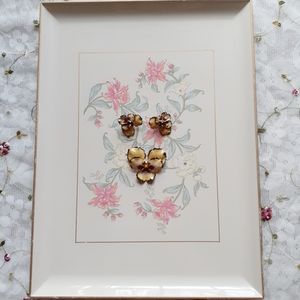 VTG Nettie Rosenstein Sterling Earrings + Brooch